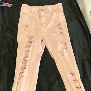 Stretchy high waisted jeans